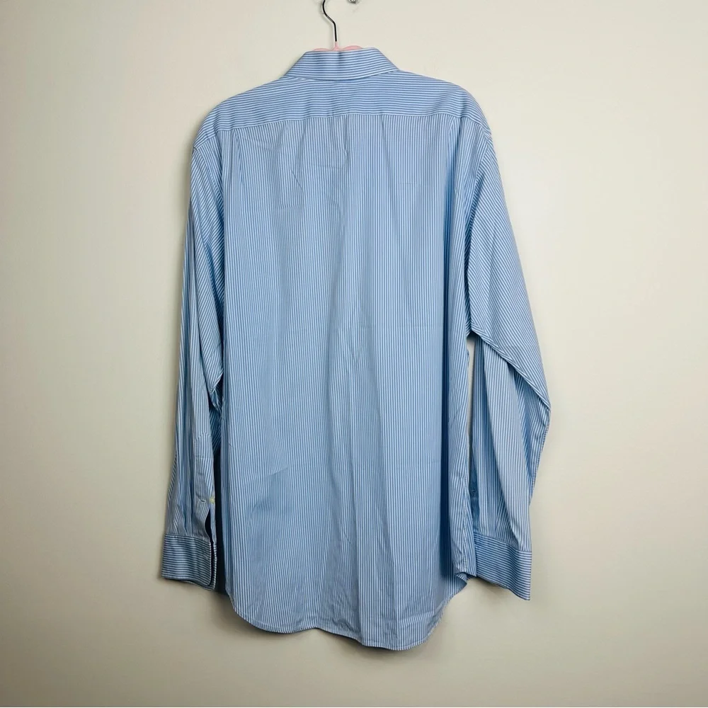 Polo Ralph Lauren Light Blue Striped Long Sleeve Button Down Dress Shirt